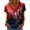Black, variant on MEICHEN Women's V Neck Butterfly & Rose Print T Shirt Patriotic Glitter Graphic Casual Top