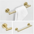 thumbnail image 4 of Toallero de baño/soporte para papel higiénico/gancho, oro cepillado, 3 piezas, accesorios de baño de acero inoxidable, 4 of 5