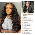 thumbnail image 6 of JUNGLE WAVE Deep Wave Lace Front Wigs, 13x4, Raw Human Hair, 200 Density, 26 Inch, 6 of 6
