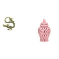 thumbnail image 1 of Escultura china,Minifigura china de latón para decoración de escritorio,Adorno de mesa en miniatura china de latón,Tarro de cerámica para jengibre,Jarrón de cerámica con jengibre y, 1 of 8