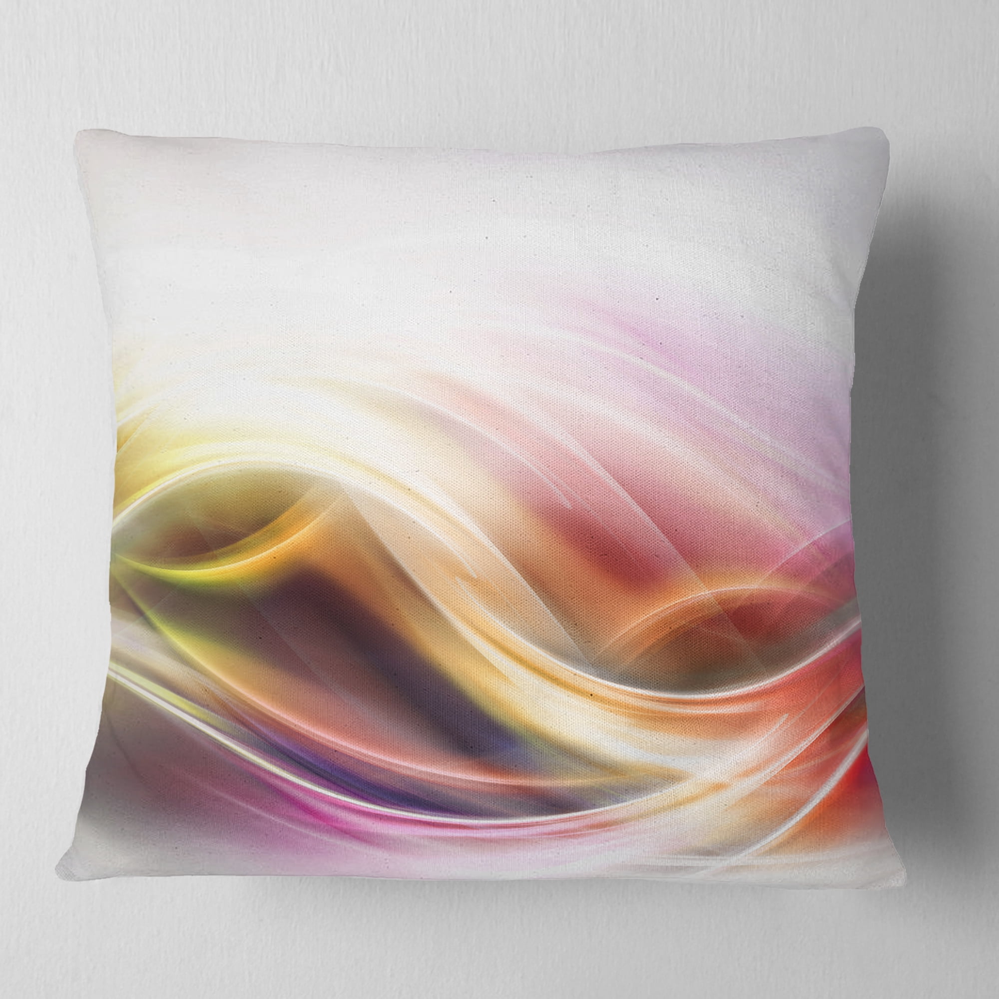 Designart Elegant Light Color Pattern - Abstract Throw Pillow - 18x18