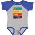 thumbnail image 3 of Inktastic Swimming Eat Sleep Swim Repeat Boys or Girls Baby Bodysuit, 3 of 5