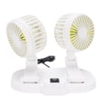 thumbnail image 1 of Ventilador De Automóvil USB De Doble Cabeza Para Camión SUV RV, Viento De 2 Velocidades, 360 Grados De Rotación, Ventilador Con Energía USB, Con Diseño Tranquilo Y Flexible,, 1 of 7