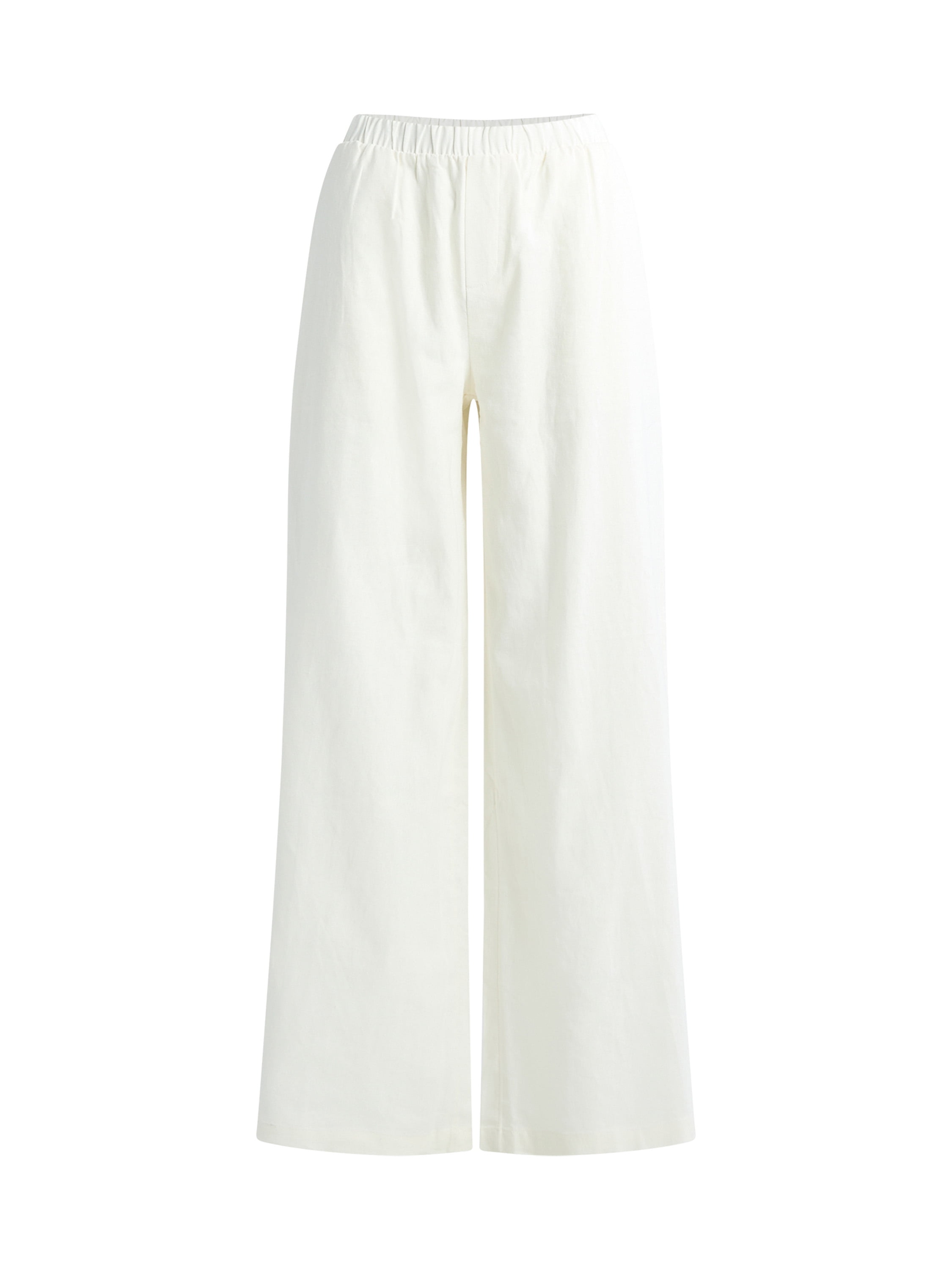 Scoop Women's Linen Blend Wide Leg Pants, 32" Inseam, Sizes XS-4X