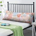 thumbnail image 2 of Long Body Pillow Cover – Soft & Breathable, Hidden Zipper, 20"x54", Ocean Theme with Starfish, Seahorse & Coral Print – Gift for Side Sleepers, Pregnancy, Beach & Nautical Decor, 2 of 7
