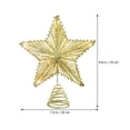 thumbnail image 3 of 1Pc  Treetop Star with Light String Pentagram Tree Star Chic Tree Decor, 3 of 6