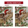 thumbnail image 5 of Shmbada Winter Cat Garden Flag 12x18 Vertical Double Sided Christmas Holiday Outside Decorations Burlap Yard Flag, 5 of 7