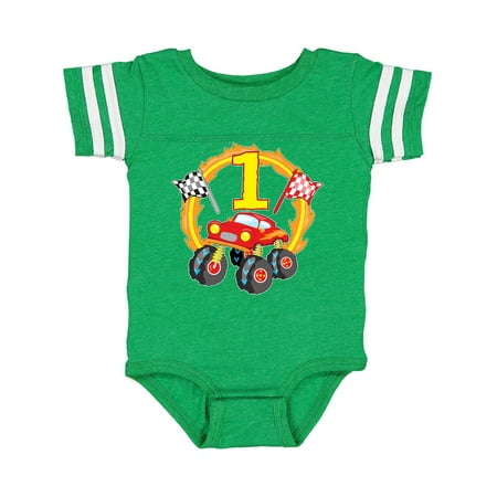 

Inktastic Monster Truck 1st birthday Gift Baby Boy or Baby Girl Bodysuit