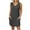 Dark Gray, variant on Summer Sun Dresses for Womens 2026 Plus Size Fashion Solid Color Pocket Fashion Large Size Sleeveless V-Neck Dress