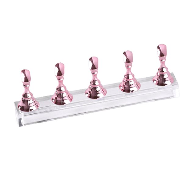 Soporte para práctica de uñas, estante para parches de uñas, herramientas de manicura con base (rosa) Tmvgtek Cuidado Belleza