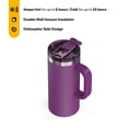 thumbnail image 2 of RTIC 16 oz Ceramic Lined Insulated Road Trip Travel Mug with Leak-Resistant Lid, Berry Jam, 2 of 8