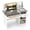 White + Gray, variant on Costway Kids Study Desk with Keyboard Tray & Drawer, Side Bookshelf & Upper Shelves White + Gray