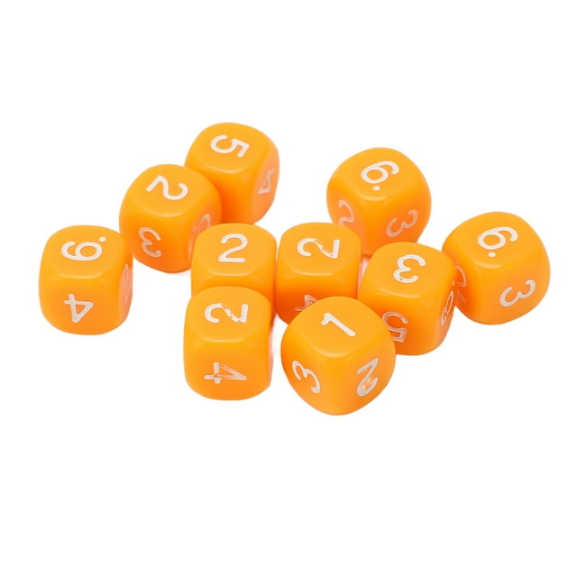 Set of 20pcs 6 Sides , Made of Excellent Plastic with Bright Colors and Round Corner Design, Not Easy to Wear or Fade, 1.6 X 1.6 X 1.6cm, Suitable for Board Games, Number