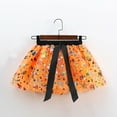 thumbnail image 3 of Hotiary Toddler Baby Girls Halloween Tulle Tutu Fancy Mini Skirt Kids Elastic Waist Print Mesh Pumpkin Bat Puffy Dress Princess Party Skirt for 2-11 Years, 3 of 5