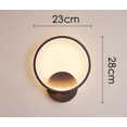 thumbnail image 2 of Aplique de pared Luz de pared LED para interiores, luz cálida de 20 W, luz de pared para decoración del hogar para dormitorio/cabecera/estudio/sala de estar/pasillo de pared, marco negro redondo JAMW Sencillez, 2 of 5