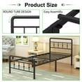 Maenizi 12 inch low Twin Bed Frame with Headboard and Footboard, Heavy ...