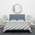 thumbnail image 2 of Designart 'White Abstract Pattern' Scandinavian Duvet Cover Set, 2 of 4