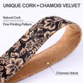 thumbnail image 3 of Cork Camera Strap - 2" Top Layer Cowhide Head Straps for Photographers,Natural Log Crackle Art Print Style,Soft Chamois Velvet Padded Quick Release fits All Cameras, 3 of 3