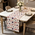thumbnail image 4 of Linnome 250th Anniversary Table Runner Star Printed Linen Style for Independence Day Dining Table Decor 72x13in, 4 of 6