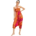 thumbnail image 4 of Combinaison Harem Boho Taille Smockée en Rayonne 2 en 1 pour Femmes, 4 of 6