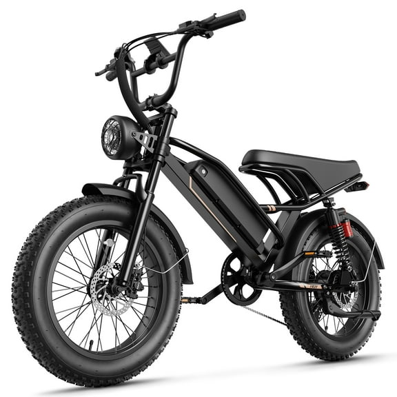 Jasion YR20 1000W Electric Bike for Adults, 48V 20Ah Removable Battery E-Mountain Bike, 20" Fat Tire Off-Road Electric Bicycle with Hydraulic Brake, 80 Miles Moped Style Ebike, UL2849
