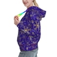 thumbnail image 2 of Xecao blue purple Snowflake Pattern Hoodies for Women Sweatshirts Long Sleeve Sweatshirts Pullover Outfits with Pocket-X-Large, 2 of 7