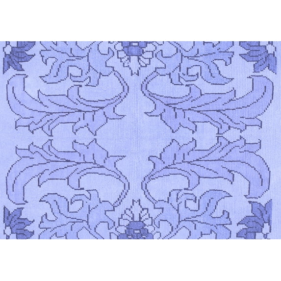 Ahgly Company Indoor Rectangle Abstract Blue Modern Area Rugs, 4' x 6'