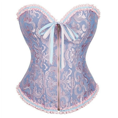 JULMCOMO Multicolor Corset Top Bustier Shapewear Lingeri Push Up Bodysuit Lace Trim Waist Going Out Bodice Top Sexy Overbust Strapless Bodysuit Multicolor 5XL