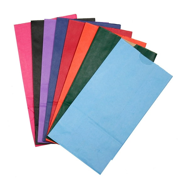 HYGLOSS BAGS SZ 6 GUSSETED ASSORTED COLORS