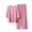 Pink, variant on Wenini Women's Plus Solid 2 Piece Loungewear Set Round Neck 3/4 Sleeve Top Wide Leg Pants