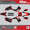 Red-black, variant on Kalair GFX Graphics Kit for Honda CRF450R (2009-2012) Team Series