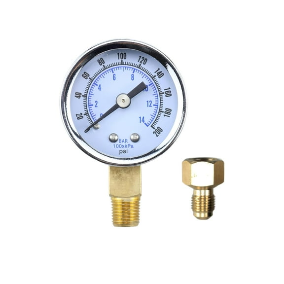 Oil Burner Pump Test Kit ，Heater Pumps Test Gauge ，Vacuum Pressure Gauge，Oil Burner Pumps Test Gauge 0-200 PSI Fits be Used for Beckett, Suntec, Webster Danfoss Fuel Pumps