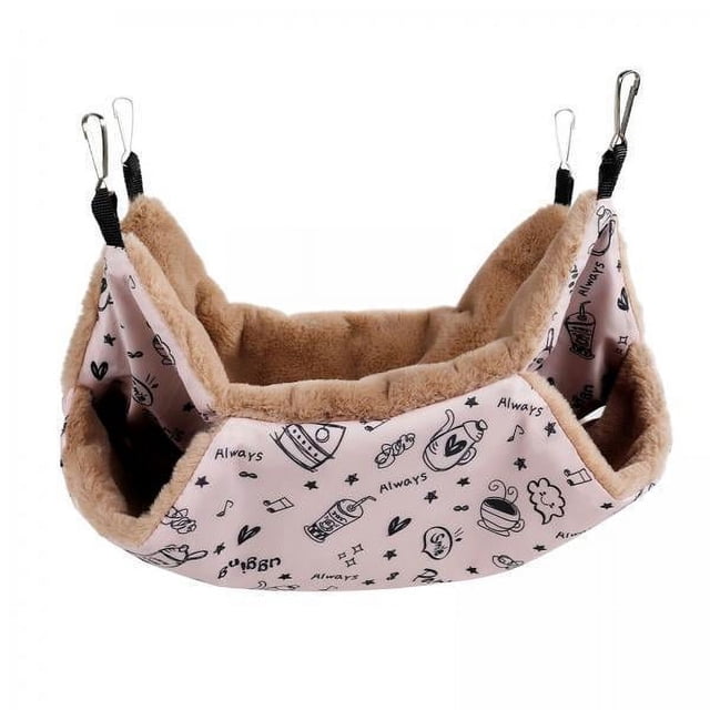 2x Hamaca Colgante para Hámster de Conejillo de Y Cama Cálida, Jaula Suave para Mascotas Pequeñas, Hamaca, Escondite, , Cueva, Hámster para R 2 piezas