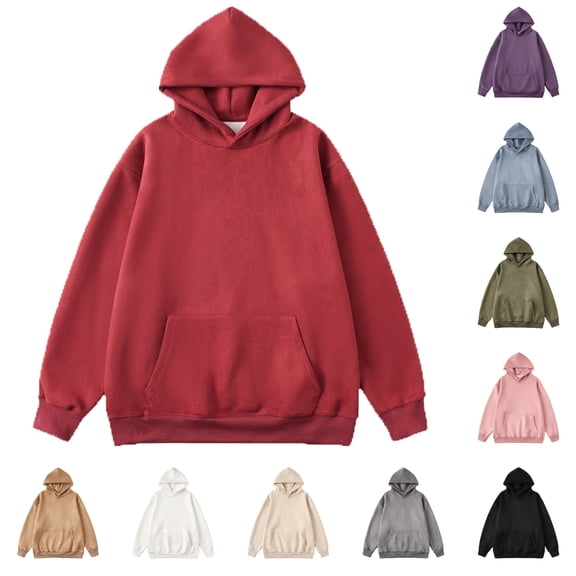 Bazeneo Hoodies Men Cotton Hooded Sweatshirts Long Sleeve Oversized Pullover Solid Colour Comfortable Fit Jumpers Ribbed Cuff Casual Gym Hoodie Autumn Winter Hoodie
