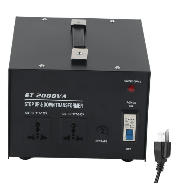 Transformador, 2000W Convertidor de voltaje CA Convertidor de voltaje Cargador de batería Rendimiento sólido NikouMX herramienta