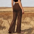 thumbnail image 4 of REDARER Womens High Waist Lace Flare Pants Sheer See-Through Casual Party Trousers,XL, 4 of 6