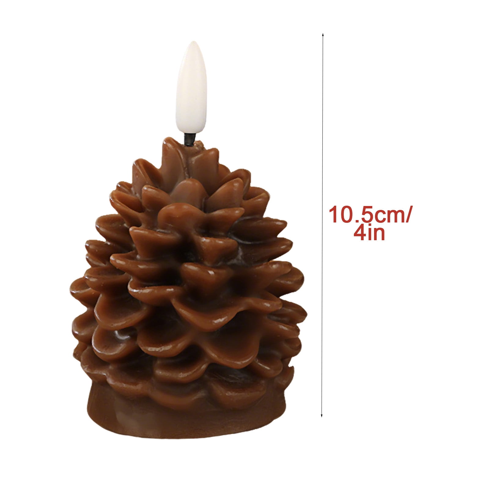 Christmas Pinecone Candles Flameless Decor LED Pinecone Candle Decor,Real Wax Unscented Battery Operated Candle for Thanksgiving Christmas Winter Holiday Decoration