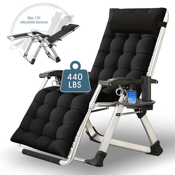 Slsy Zero Gravity Chair, Folding Adjustable Reclining Lounge Chair with