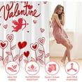 thumbnail image 2 of Happy Valentines Day Shower Curtain, Be My Valentine Cupid Shower Curtains for Bathroom, Valentines Romantic Home Decor Waterproof Fabric with Hooks 72x72 Inch, 2 of 6
