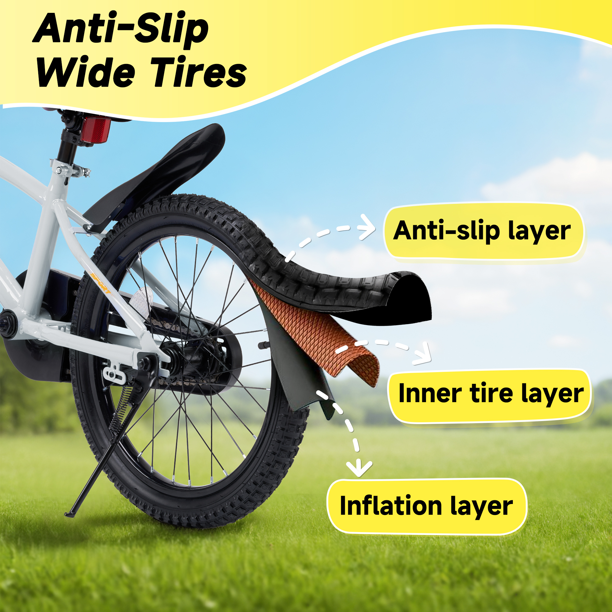 Naipo 16 Inch Kids Bike with Training Wheels photo 3