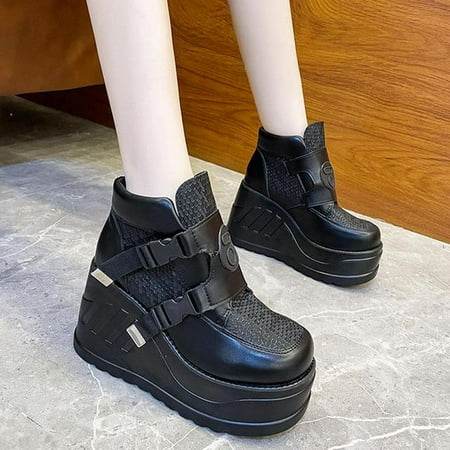 

Big Size 35-43 Brand Design Female High Heels Goth Flats Cosplay Platform Women s sneakers 2021 Street Punk Wedge Shoes Woman