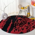 thumbnail image 2 of SAFAVIEH Soho Alura Abstract Wool Area Rug, Black/Red, 6' x 9', 2 of 8