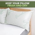 thumbnail image 4 of Canadian Linen Bamboo Viscose Waterproof Pillow Protector Zipper Closure Tree Design, 20"x36" King, 2 Pack, Soft Absorbent Breathable Cooling Fabirc, 4 of 8