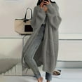 thumbnail image 2 of Dwralegc Cardigan Sweaters for Women 2025 Fall Winter Long Sleeve Coat Long Cable Knit Lightweight Outfits Casual Oversized Sweater Pockets Trendy Jackets Light Gray 2XL, 2 of 4