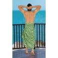 thumbnail image 4 of LA LEELA Men's Cotton Linen Effect Swimwear Beach Cover Up Swimsuit Pareo Wrap Sulu Sarong For Men One Size Emerald, Flamingo Summer Vacation, 4 of 5