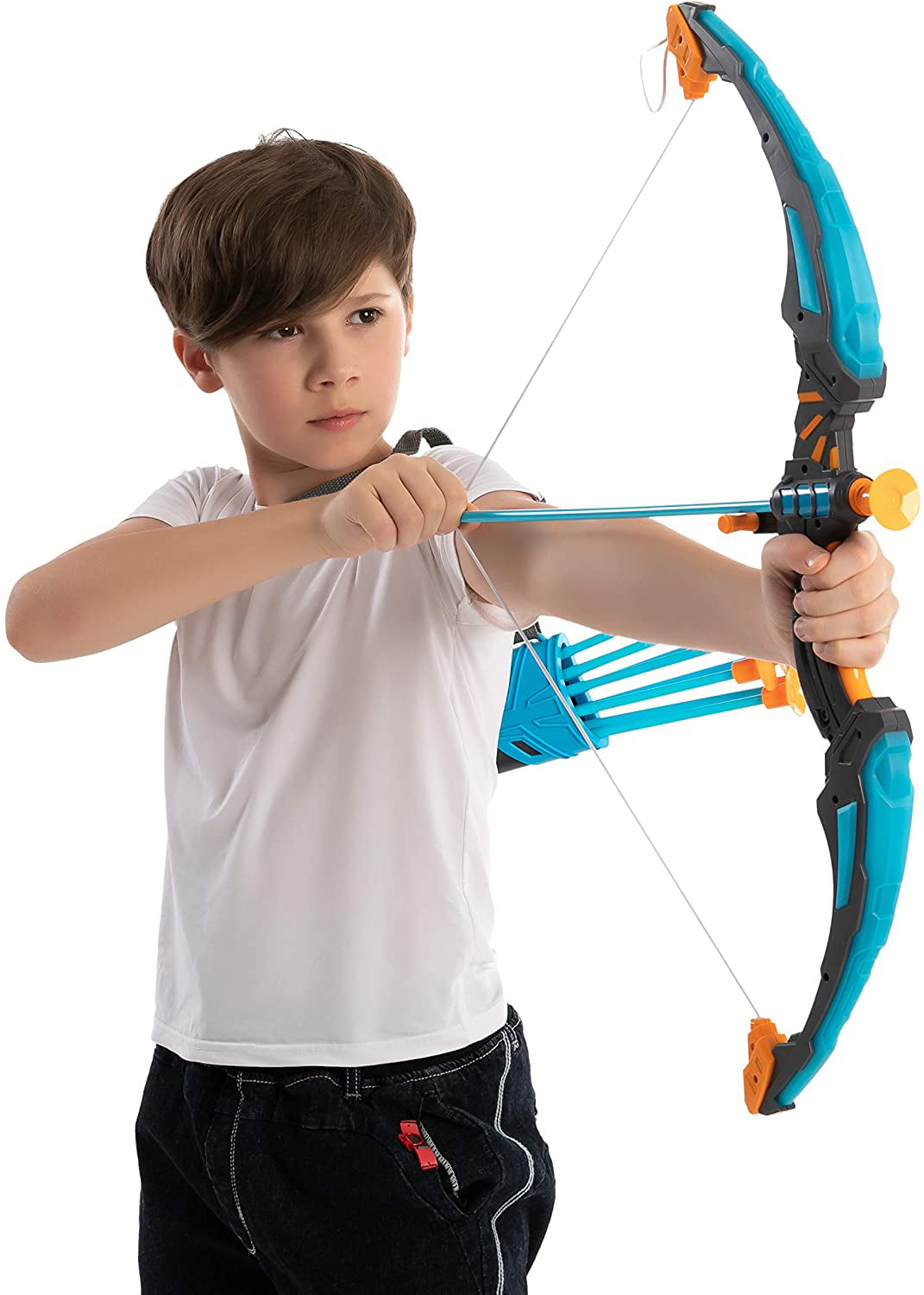 62cm Archery Effect Set King New Quiver Night Sport Toy Bow & Arrow Kids ACB# 