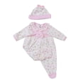thumbnail image 4 of HILABEE Cartoon Animals Printed Rompers Hat Clothes for 17 18Inch Reborn Baby Girl Doll, 4 of 8