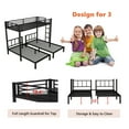 thumbnail image 3 of Bellemave Twin Triple Bunk Bed Frame,3 Bunk Bed Can Be Separated into 3 Single Beds for Bedroom，Metal Triple Bed Frame for 3 (Black), 3 of 9
