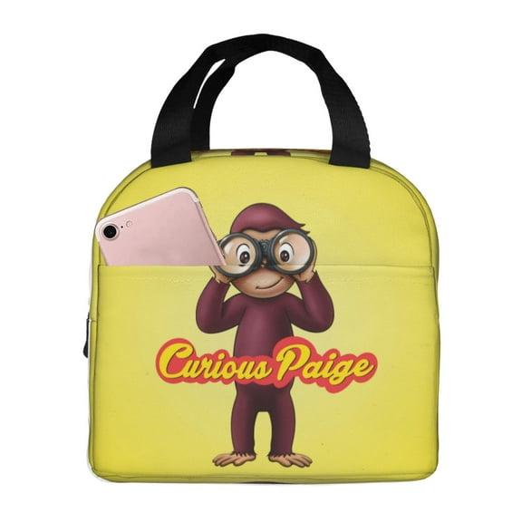 Curi-ous Geor-ge Lunch Bag Lunch Box Reusable Bento Box Hot and Cold Picnic Bag For Office Outdoor