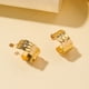 thumbnail image 3 of HomeKingdee Women's Irregular Shaped Beads Geometric Creative Earrings - Alloy Metal Gold Color​ Color Jewelry Accessories for Wedding Party Occasions, 3 of 5